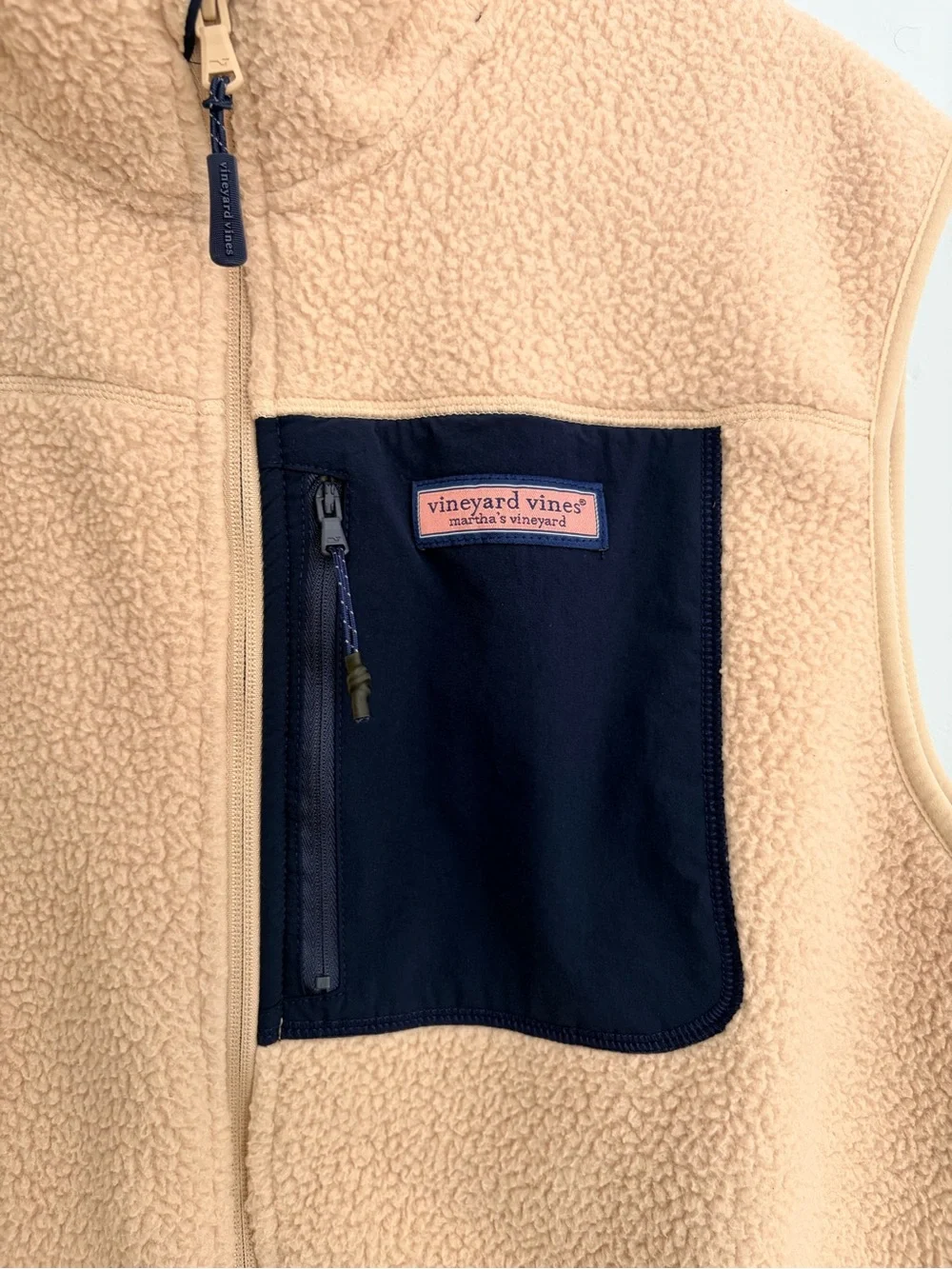 Vineyard Vines Sherpa Vest and Gingham Tucker Shirt